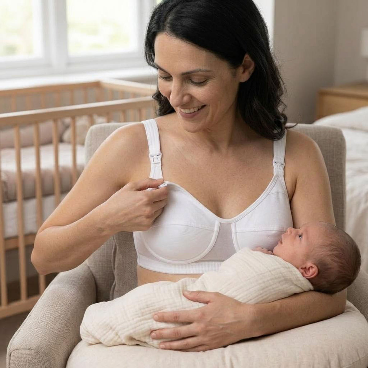Cotton and Tulle Nursing Bra