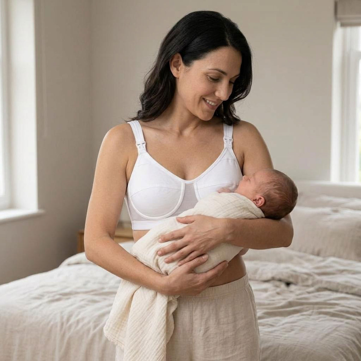 Cotton and Tulle Nursing Bra