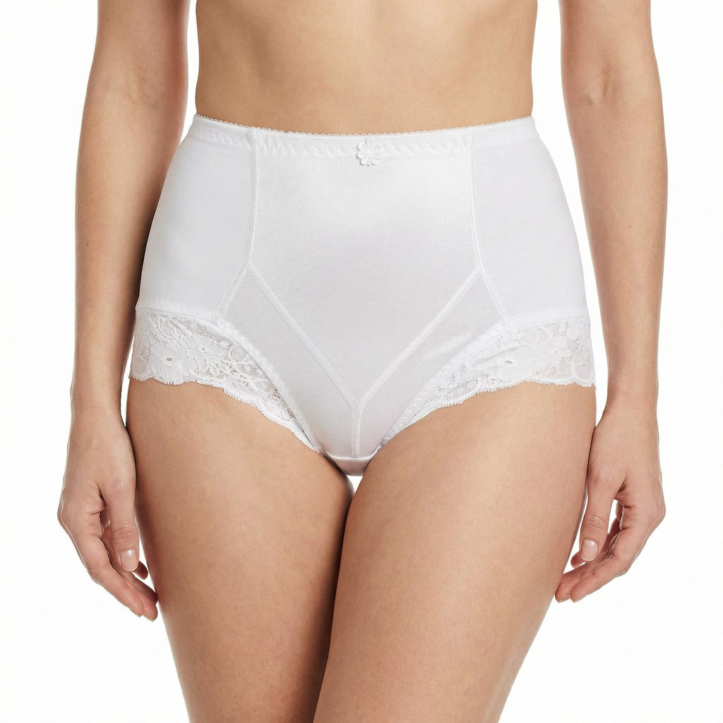 Guaina Post Parto con inserti in pizzo Bianco 1 - MYSANITY