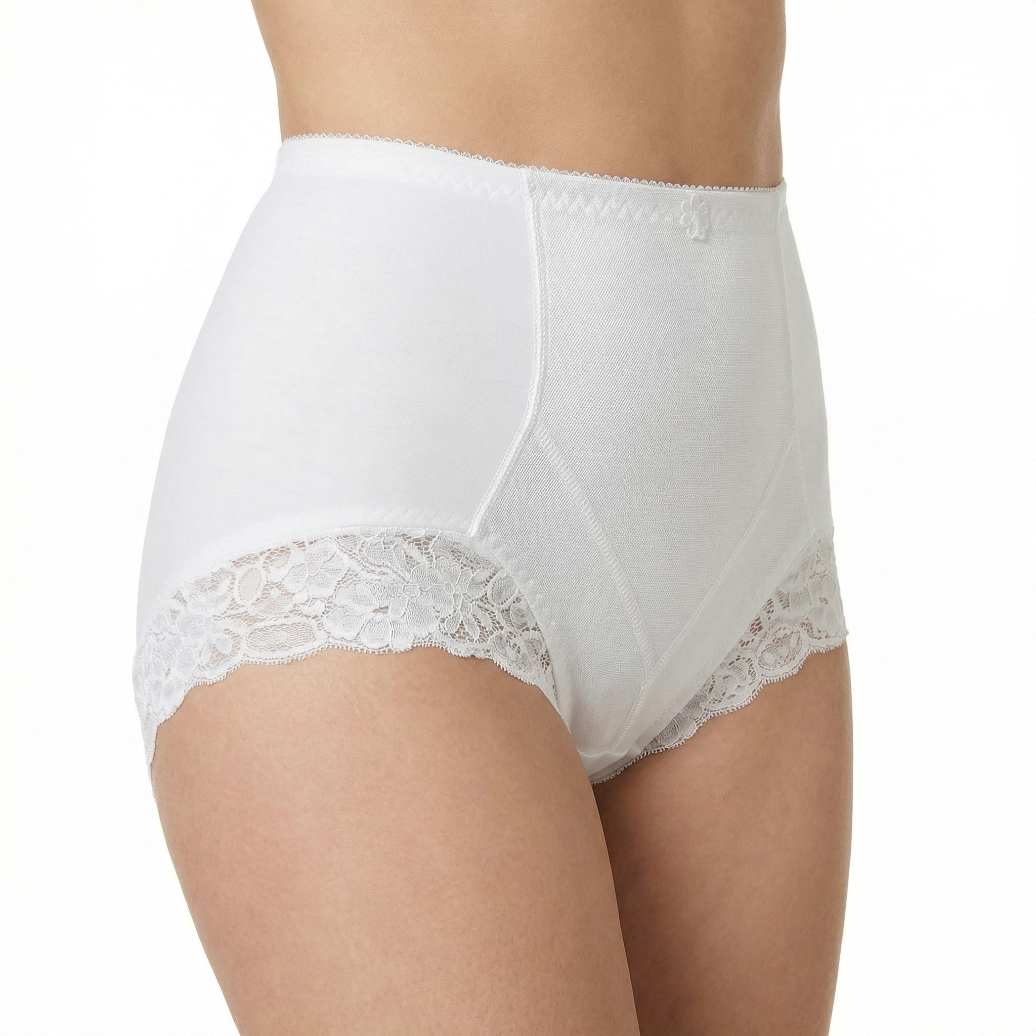 Guaina Post Parto con inserti in pizzo Bianco 2 - MYSANITY
