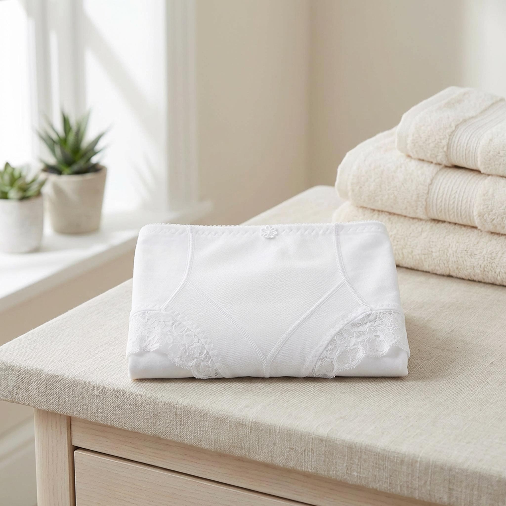 Guaina Post Parto con inserti in pizzo Bianco 5 - MYSANITY