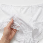 Guaina Post Parto con inserti in pizzo Bianco 6 - MYSANITY