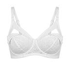 Reggiseno Allattamento con pizzo rebrodè coppa D Bianco
