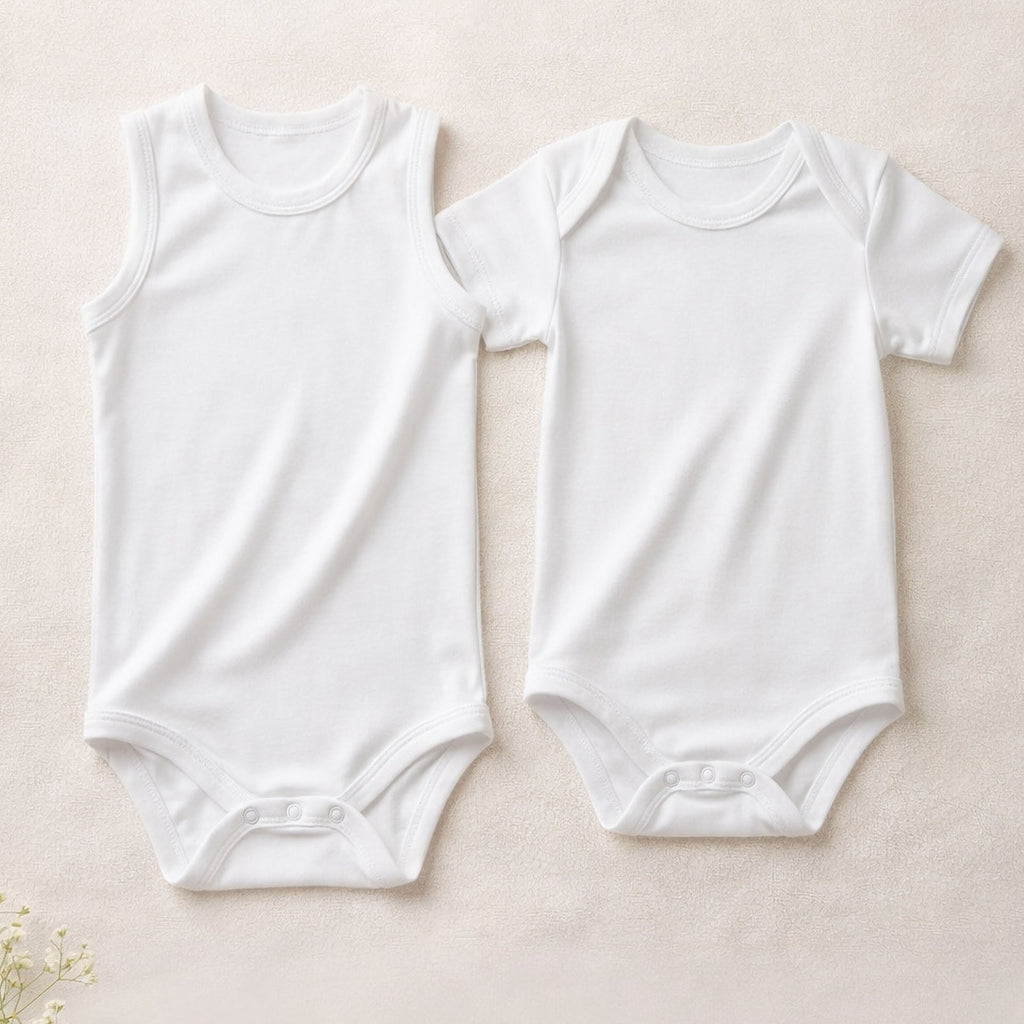 Body neonato senza maniche in bamboo bielastico
