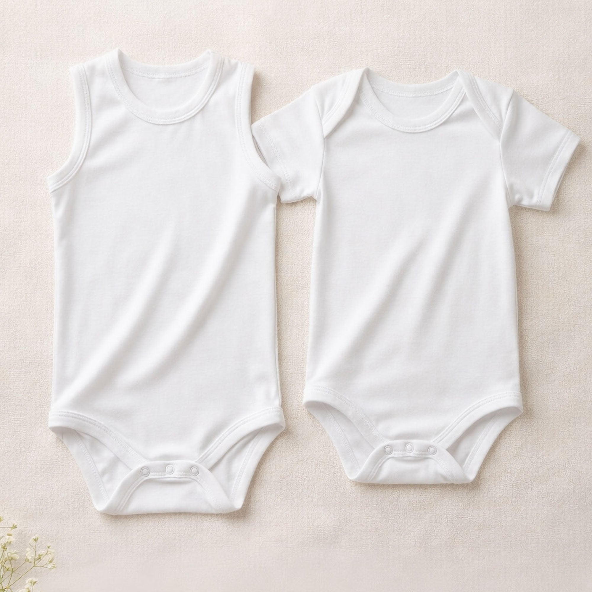 Body neonato senza maniche in bamboo bielastico