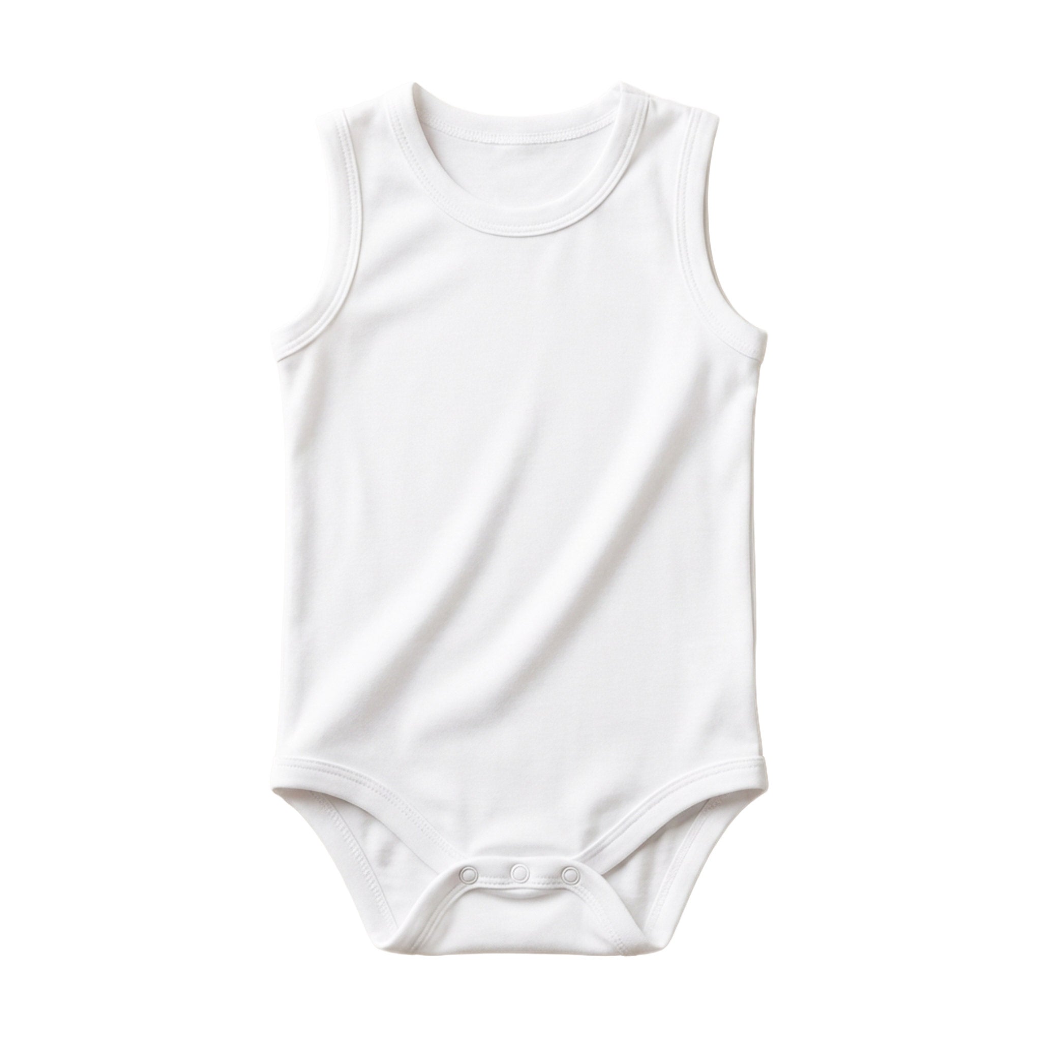 Ärmelloser Baby-Body aus bi-elastischem Bambus