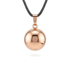 Chiama Angeli MYSANITY oro rosa a spessore con cordino nero e pendente Ø 22 mm