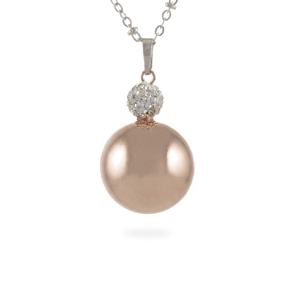 Chiama Angeli MYSANITY rame perlato con strass bianco, pendente Ø 22 mm