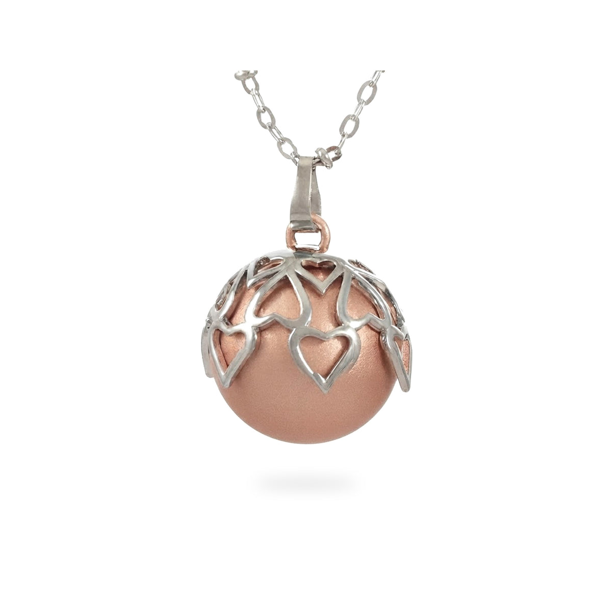 Chiama Angeli Placcato Oro Rosa con calotta a cuori - MYSANITY Made in Italy - image 1