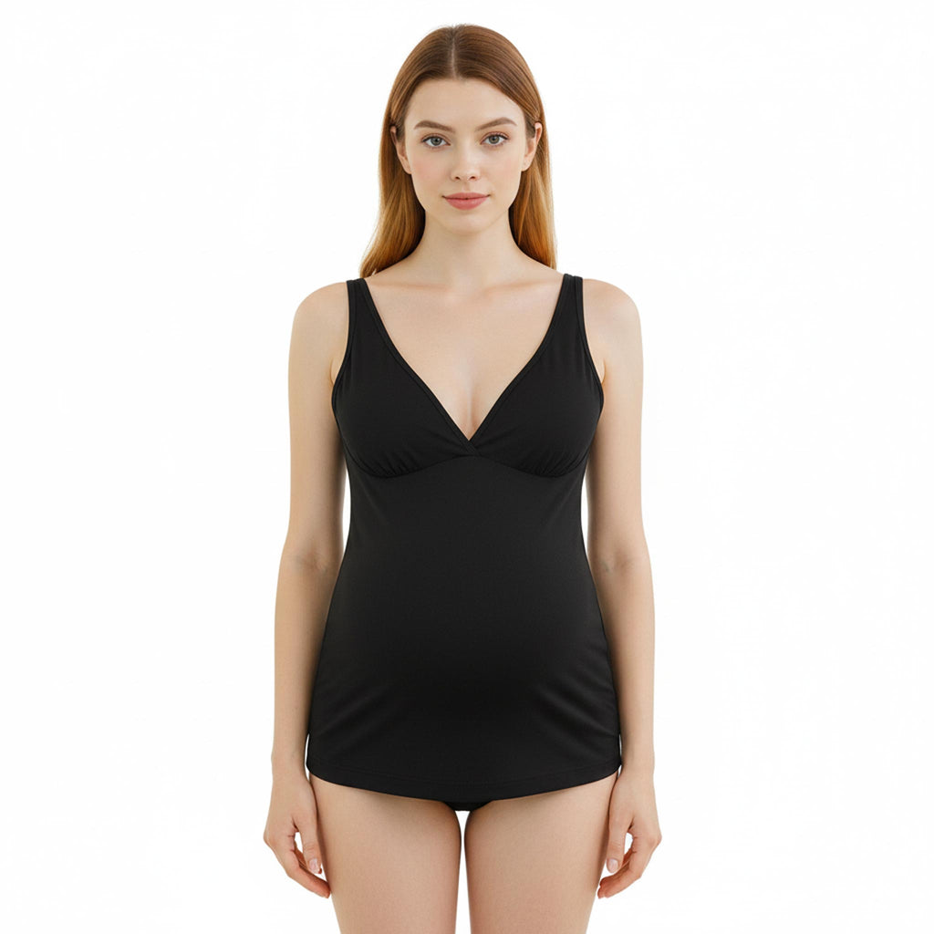 Canotta gestante ed allattamento Bamboo Nero 1 - MYSANITY