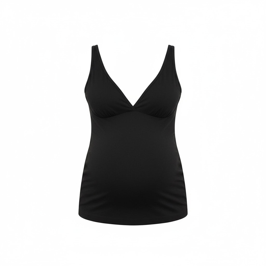 Canotta gestante ed allattamento Bamboo Nero 2 - MYSANITY