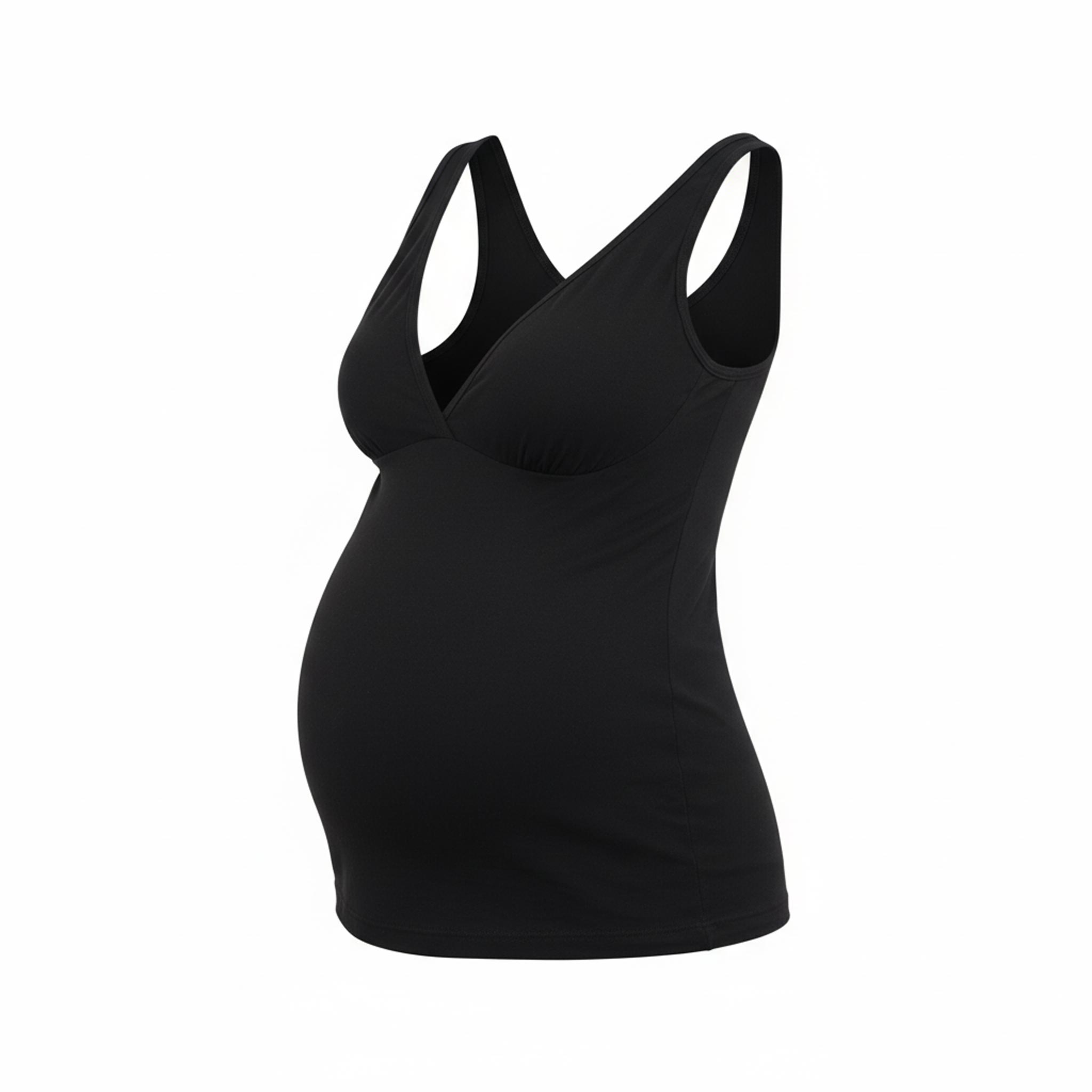 Canotta gestante ed allattamento Bamboo Nero 3 - MYSANITY