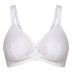 White C Cup Maternity Cotton Bra with Lace