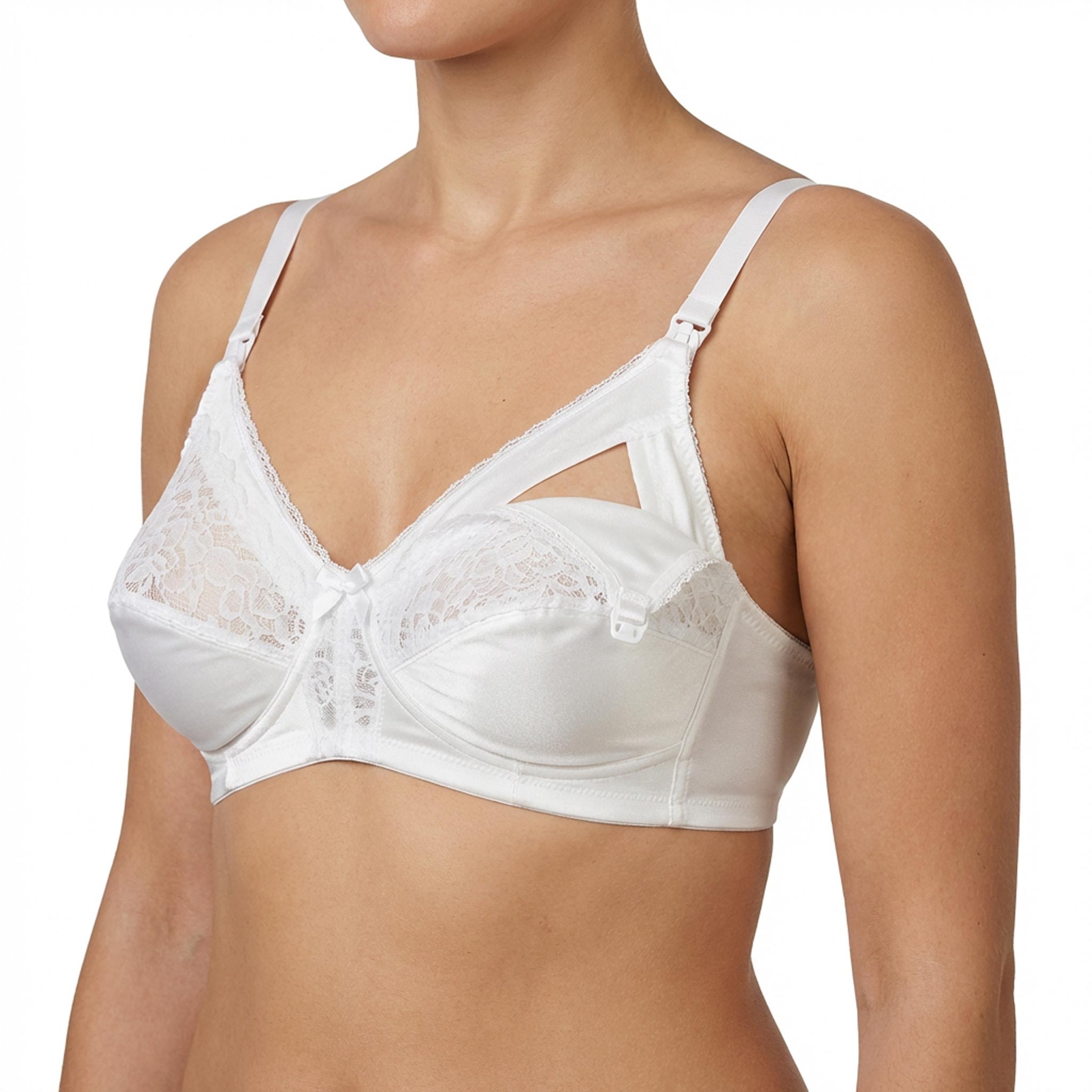 Reggiseno Allattamento in cotone con pizzo coppa C Bianco 3 - MYSANITY