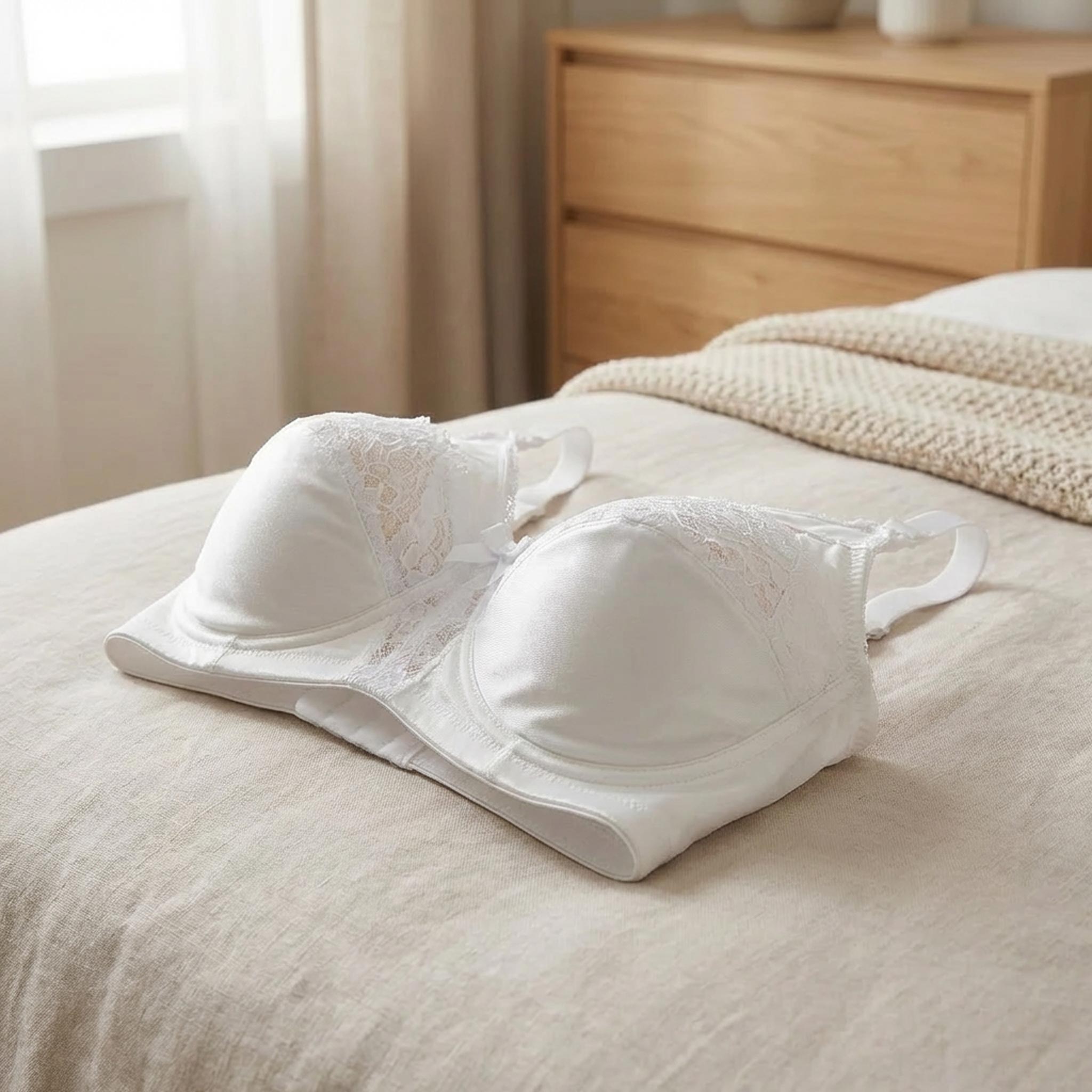 Reggiseno Allattamento in cotone con pizzo coppa C Bianco 6 - MYSANITY