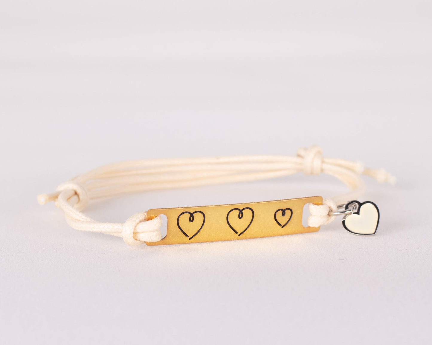 Braccialetto donna beige tag cuori 1 - MYSANITY