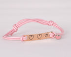 Braccialetto donna rosa tag cuori 1 - MYSANITY