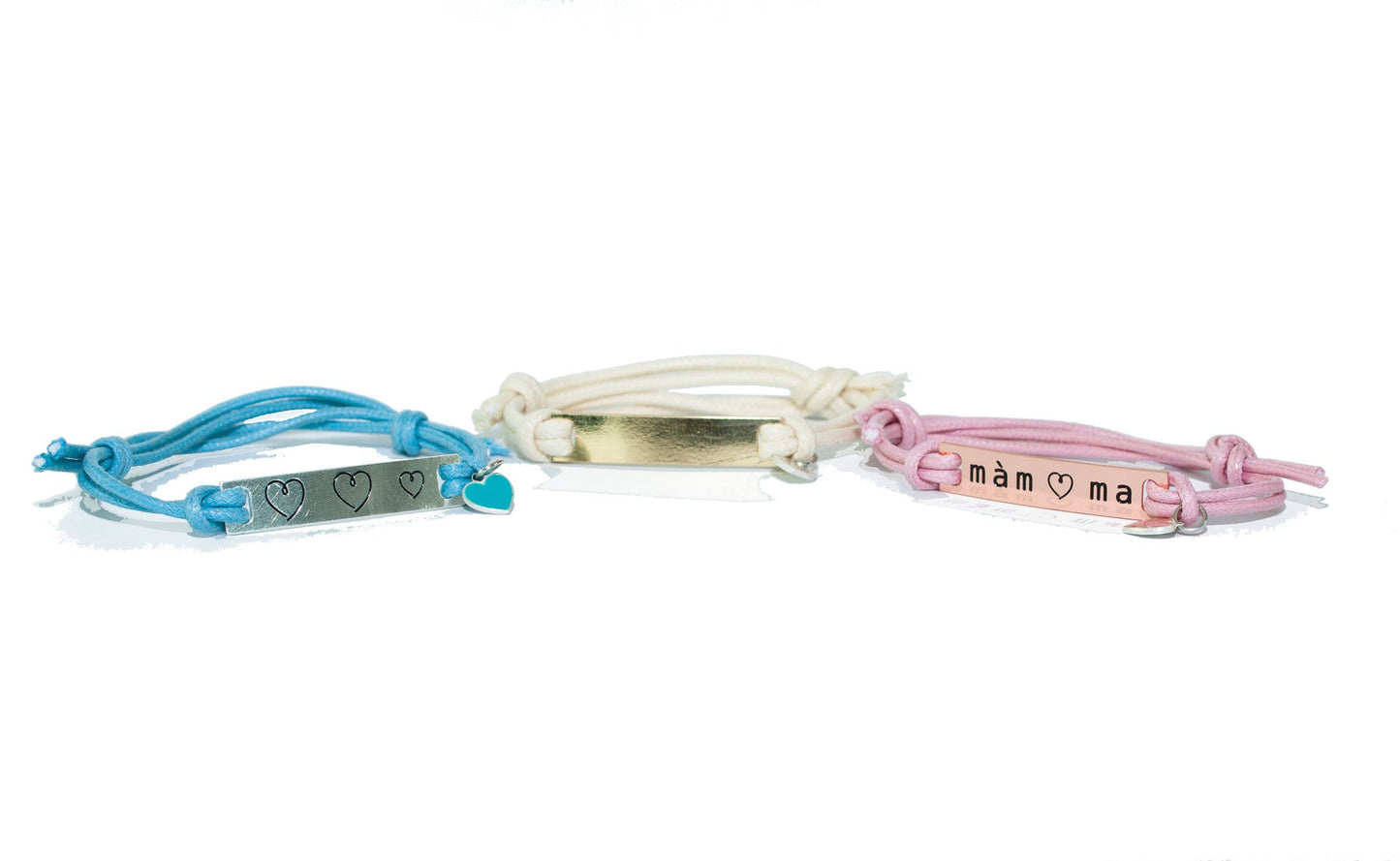 Braccialetto donna rosa tag cuori 2 - MYSANITY