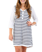 Camicia da Notte manica 3/4 polo Bianco 1 - MYSANITY