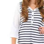 Camicia da Notte manica 3/4 polo Bianco 3 - MYSANITY