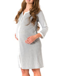 Camicia da Parto melange manica lunga Grigio 1 - MYSANITY