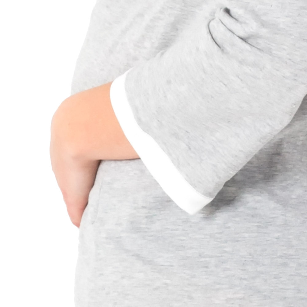 Camicia da Parto melange manica lunga Grigio 3 - MYSANITY