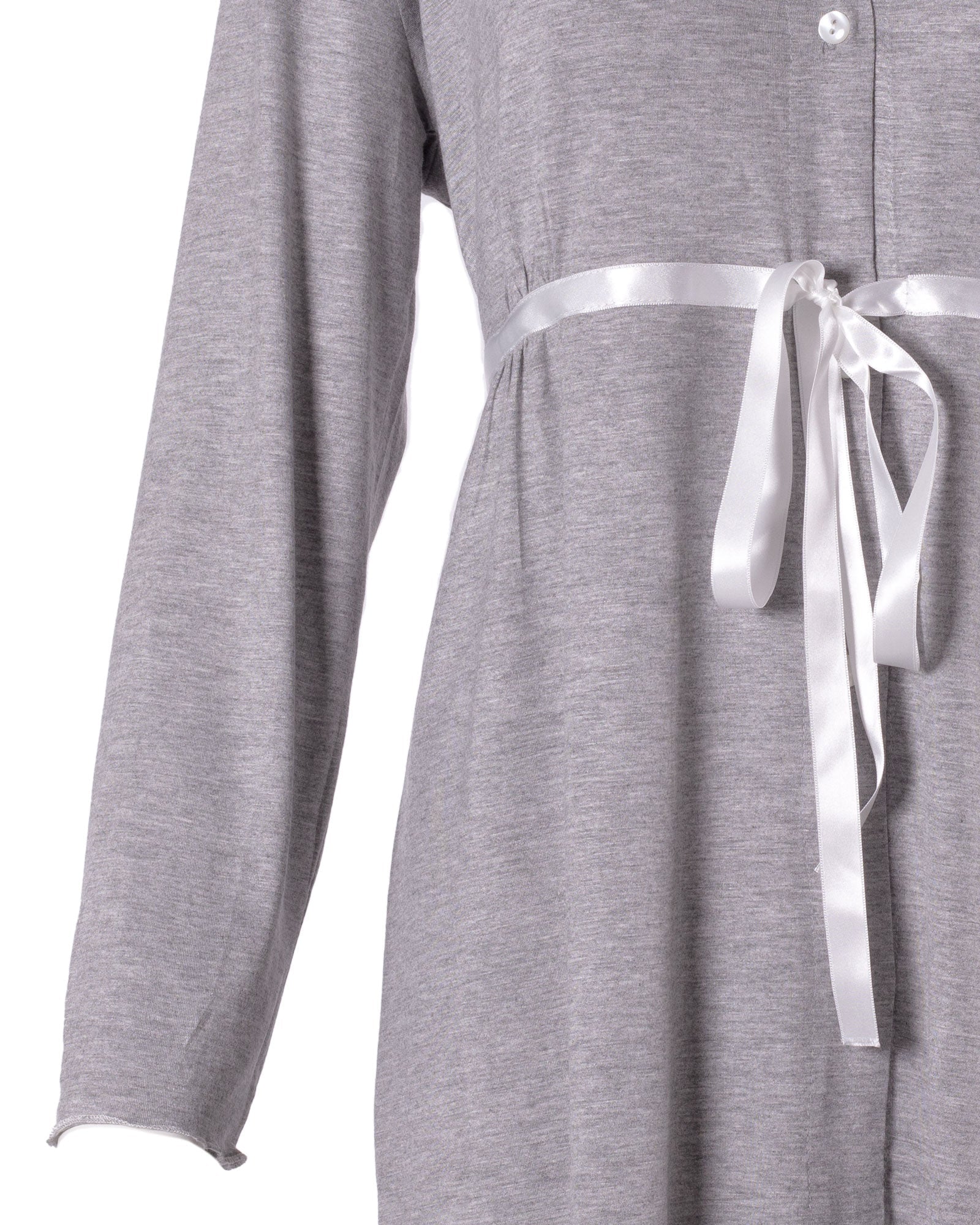 Camicia parto aperta melange maniche lunghe Grigio 2 - MYSANITY