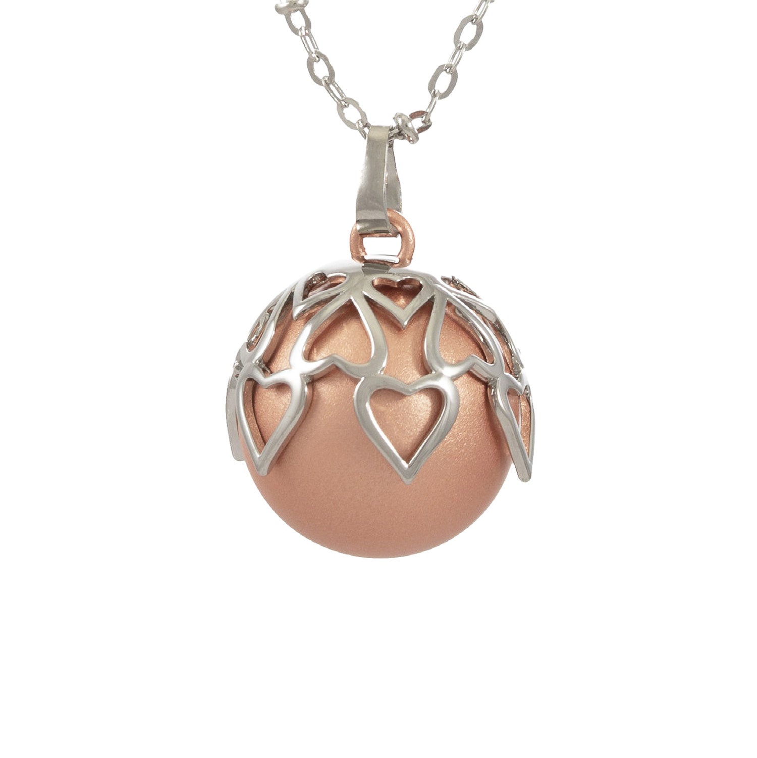 Chiama Angeli Placcato Oro Rosa con calotta a cuori 1 - MYSANITY