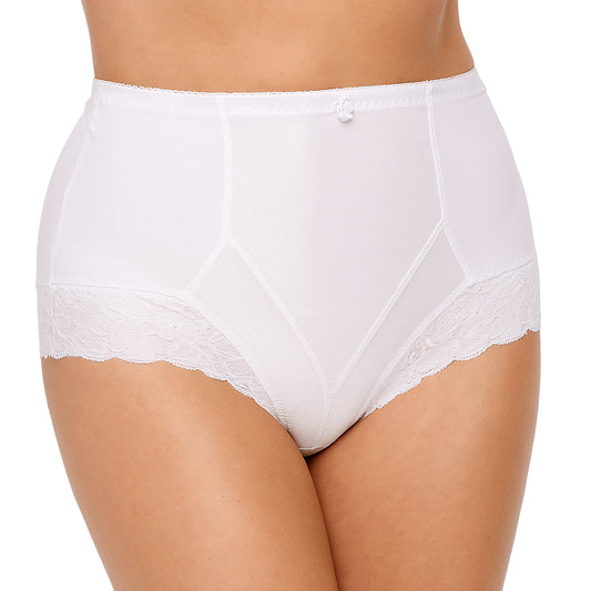 Guaina Post Parto con inserti in pizzo Bianco 1 - MYSANITY