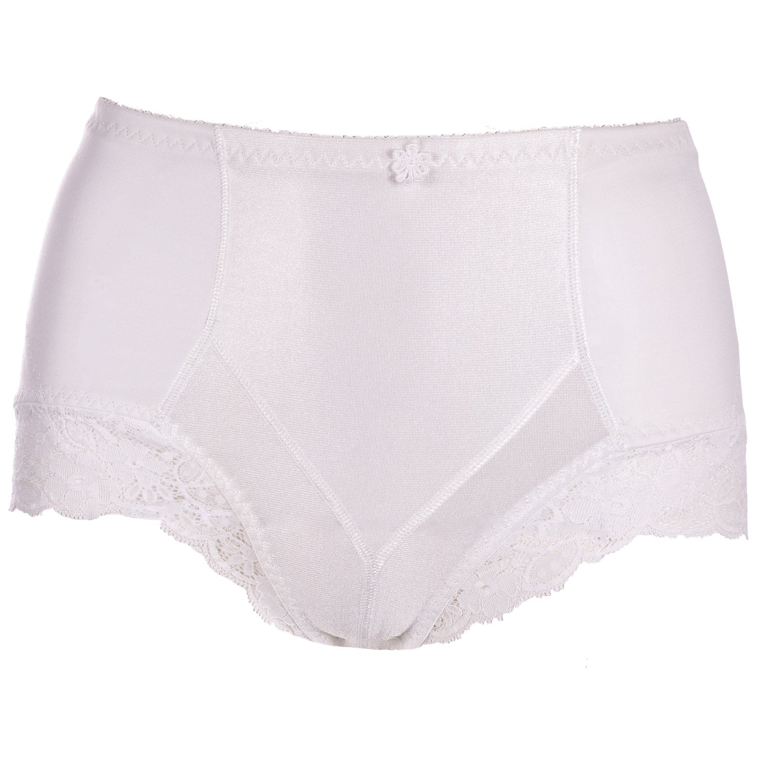 Guaina Post Parto con inserti in pizzo Bianco 1 - MYSANITY