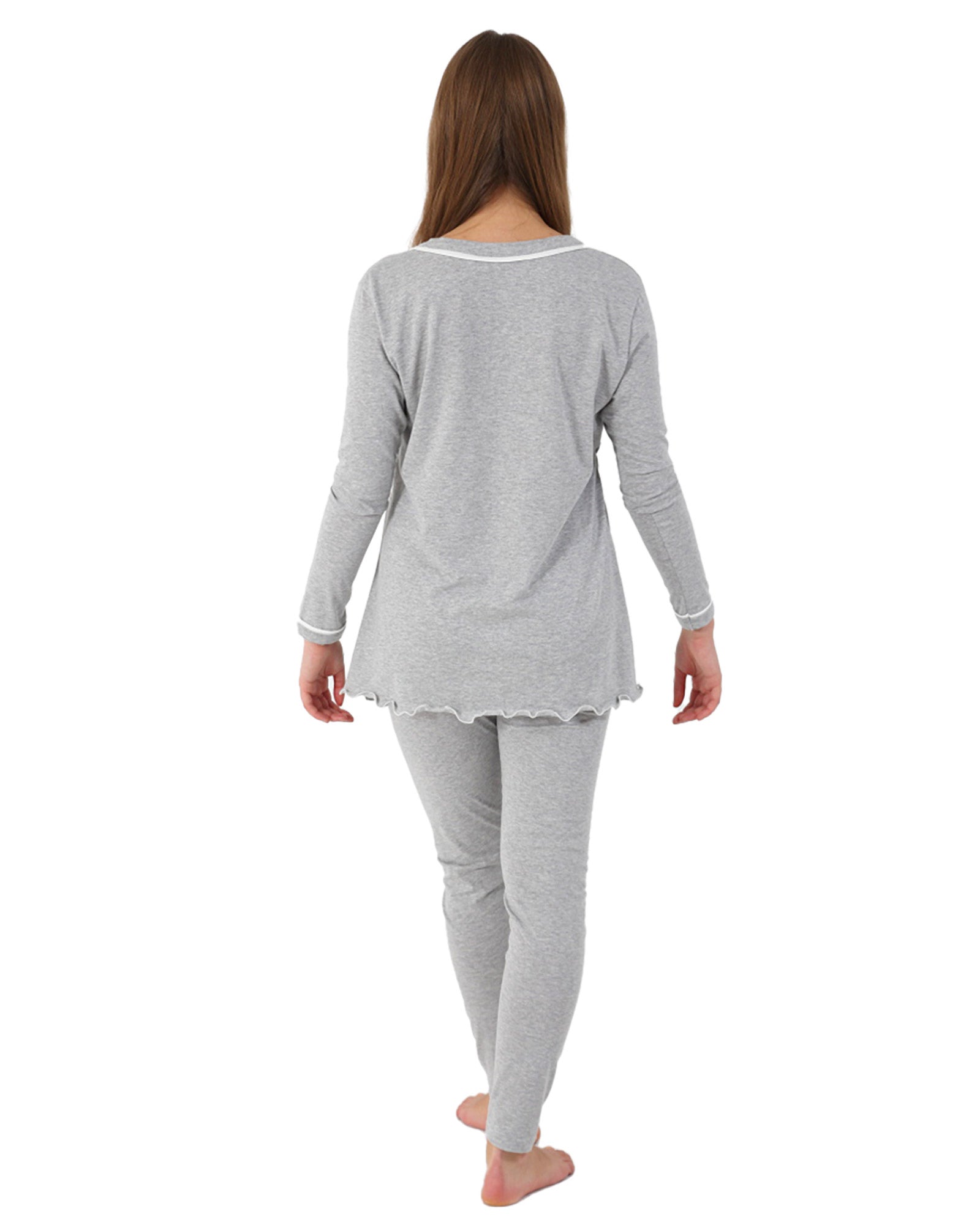 Pigiama Allattamento Cotone Melange Grigio 2 - MYSANITY