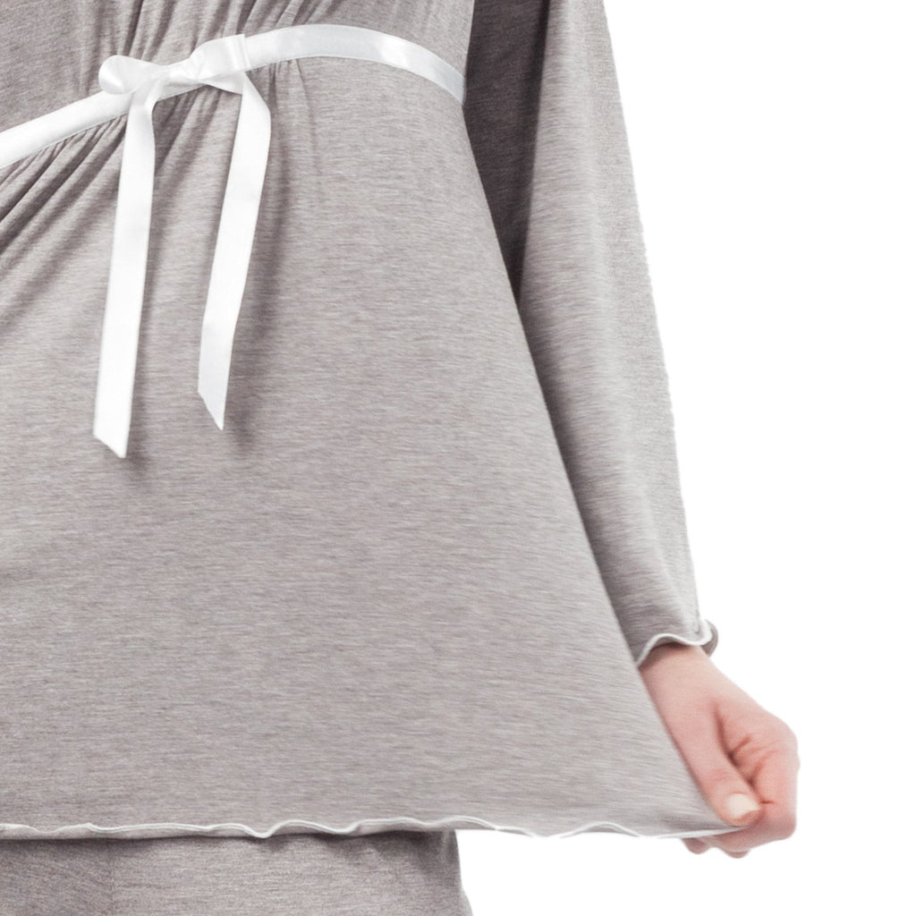 Pigiama due pezzi gravidanza Grigio 3 - MYSANITY
