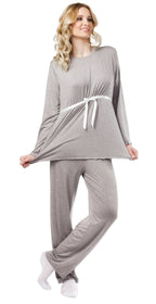 Pigiama due pezzi gravidanza Grigio 4 - MYSANITY