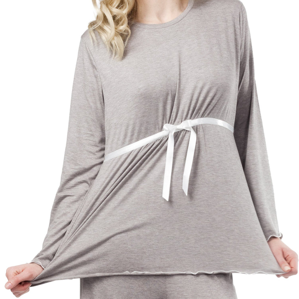 Pigiama due pezzi gravidanza Grigio 2 - MYSANITY