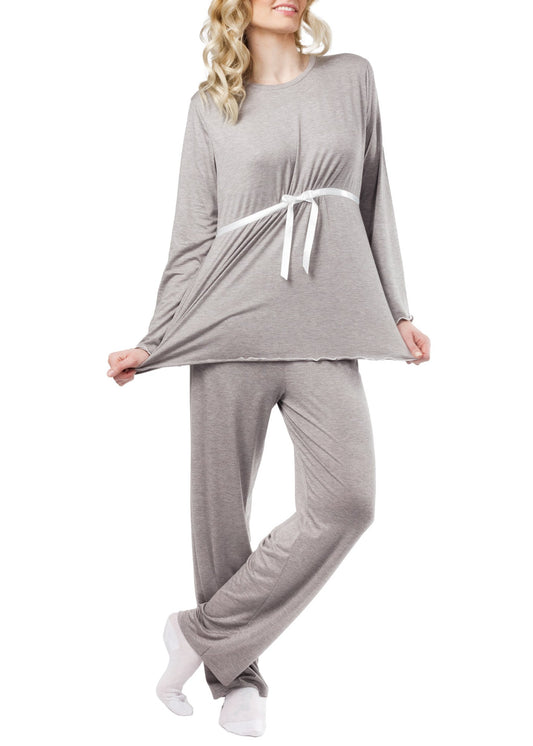 Pigiama due pezzi gravidanza Grigio 1 - MYSANITY