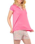 Pigiama pre e post parto corto Corallo 1 - MYSANITY