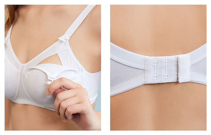 Reggiseno Allattamento Cotone Preformato Coppa C Bianco 4 - MYSANITY