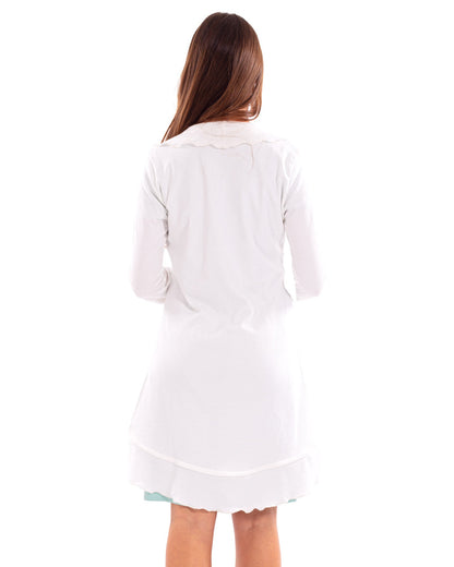 Vestaglia cotone interlook Bianco Naturale 2 - MYSANITY